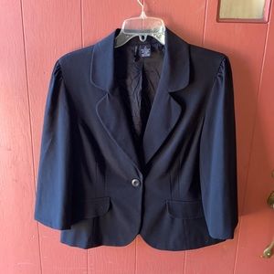 Black Blazer Quarter Length Sleeves
